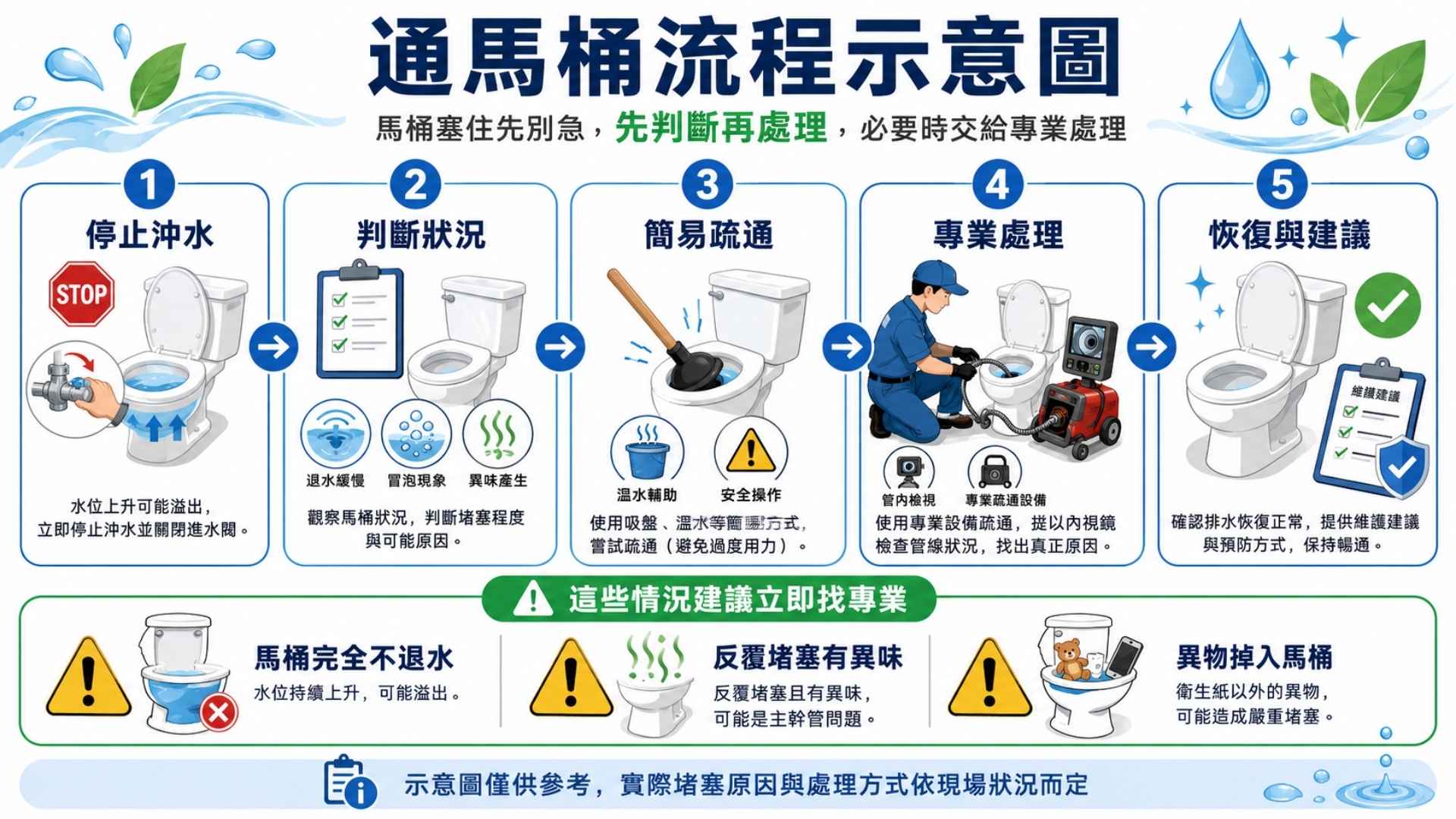 通馬桶前必看！馬桶塞住怎麼辦？最有效的通馬桶方法一次搞懂